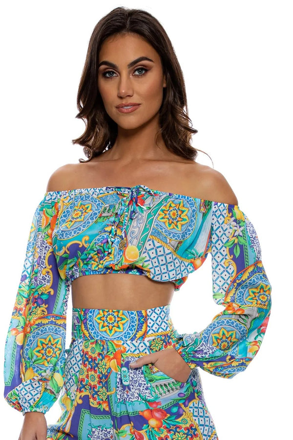 Luli Fama Amalfi Crop Top